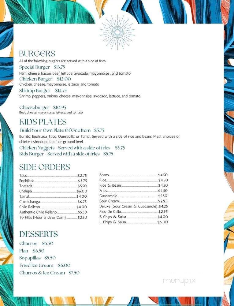 Nayarit Mexican Restaurant - Pullman, WA menu_pic