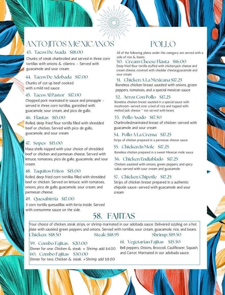 Nayarit Mexican Restaurant - Pullman, WA menu_pic