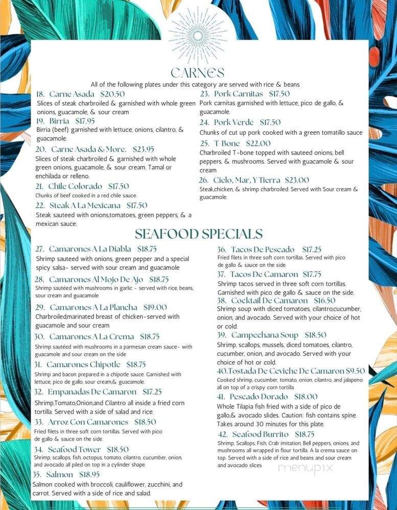 Nayarit Mexican Restaurant - Pullman, WA menu_pic