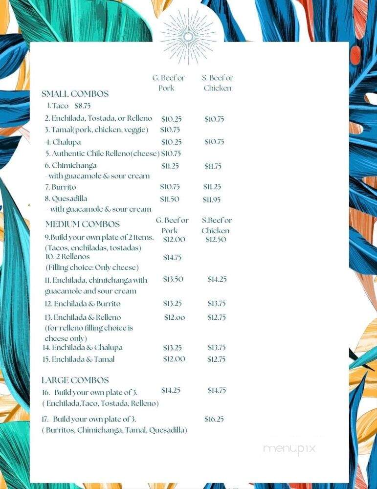 Nayarit Mexican Restaurant - Pullman, WA menu_pic