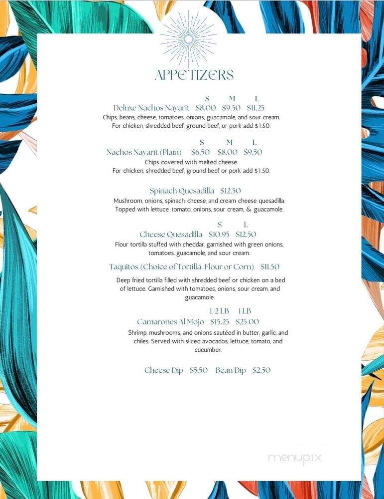Nayarit Mexican Restaurant - Pullman, WA menu_pic