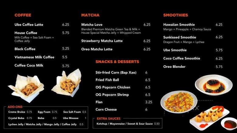 Neko Tea House - Westminster, CA menu_pic