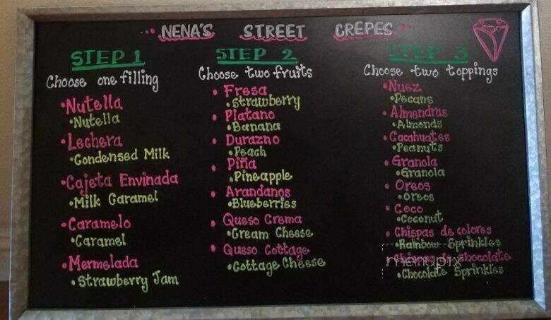 Nena's Street Crepes - Los Angeles, CA menu_pic
