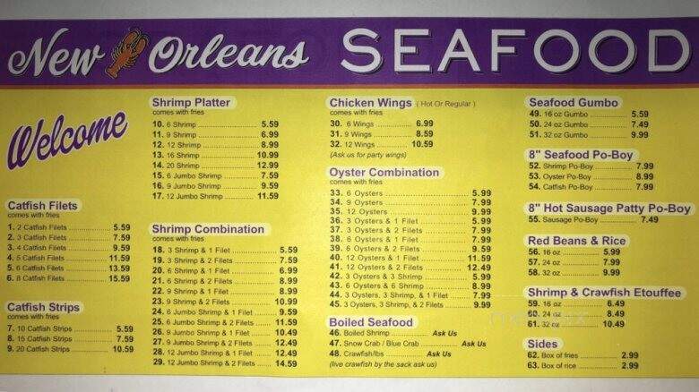 New Orleans Seafood - Tallahassee, FL menu_pic