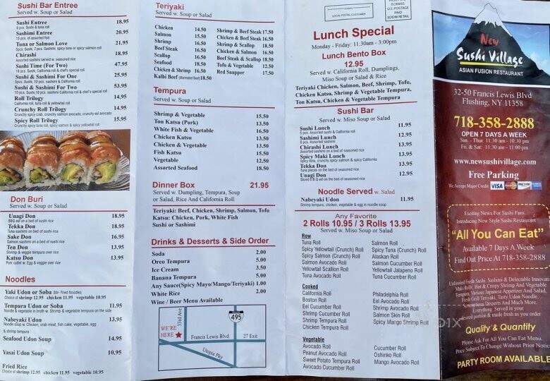 New Sushi Village - Bayside, NY menu_pic
