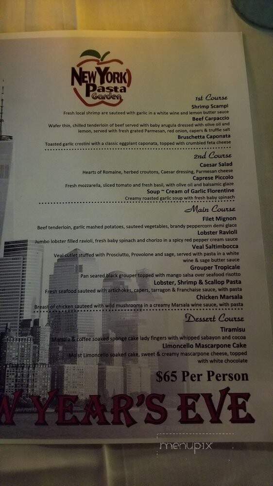 New York Pizza Cafe - Key West, FL menu_pic