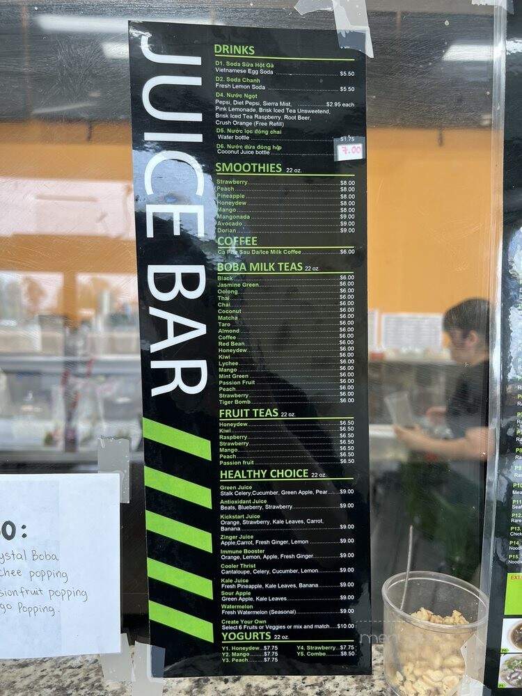 Nho Kitchen - Fresno, CA menu_pic