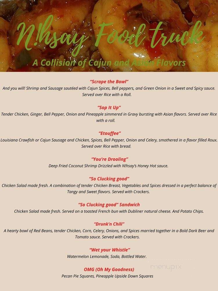 N!hsay Food Truck - Memphis, TN menu_pic