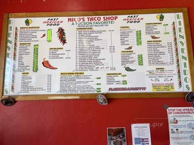Nico's Taco Shop - Tucson, AZ