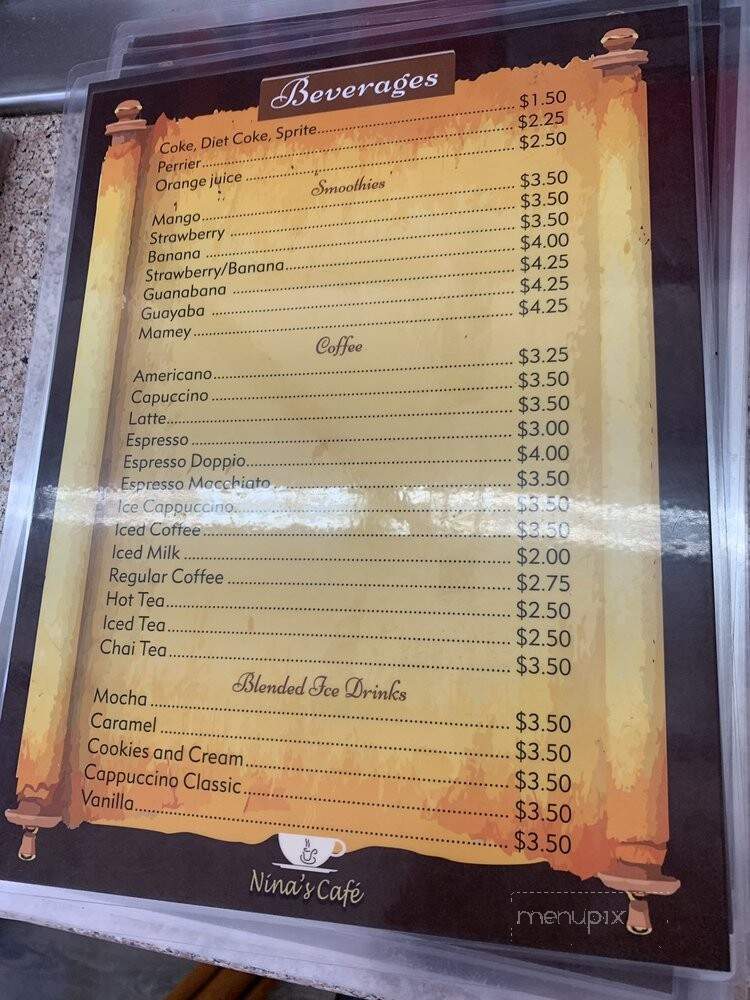 Ninas Cafe - Los Angeles, CA menu_pic