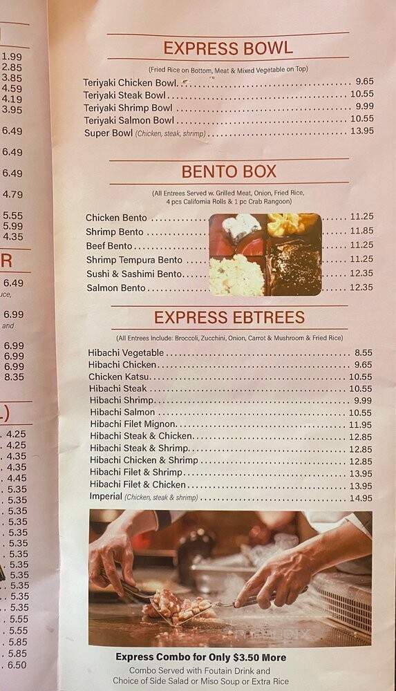 Ninja Express - Wabash, IN menu_pic