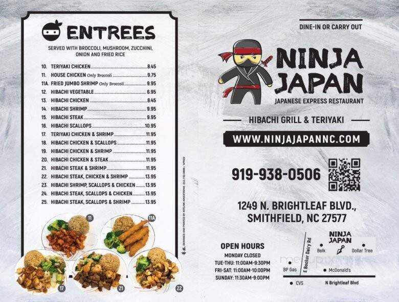 Ninja Japan - Smithfield, NC menu_pic