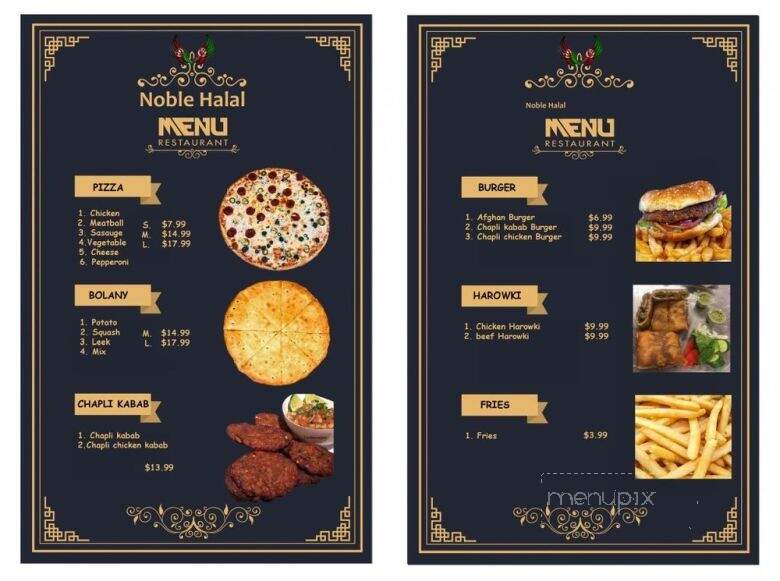 Noble Halal - Woodland, CA menu_pic