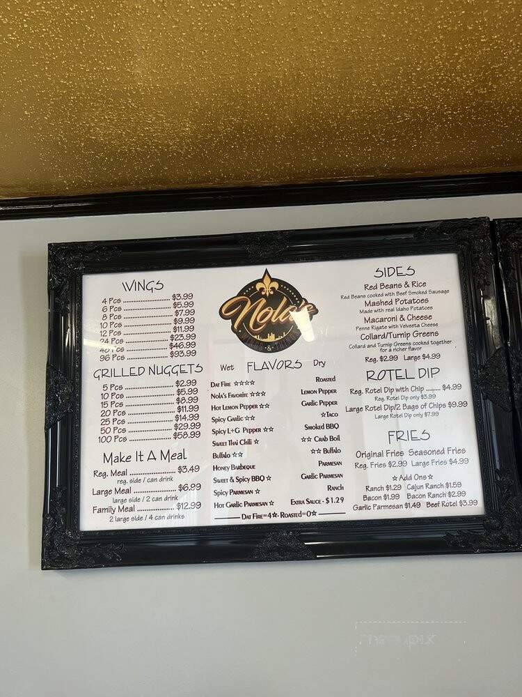 Nola's Wings & Things - New Orleans, LA menu_pic