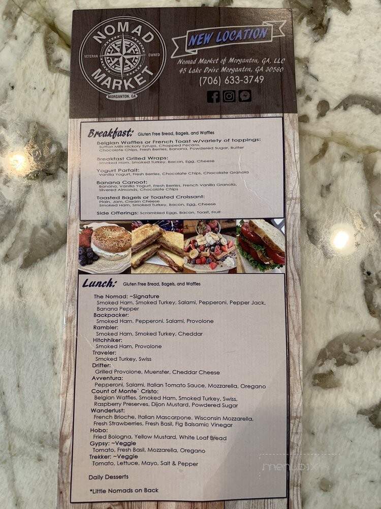 Nomad Market of Morganton - Morganton, GA menu_pic