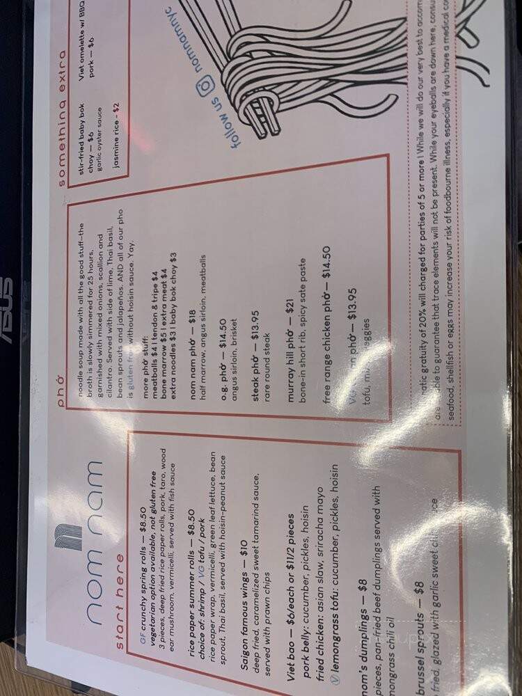 Nom Nam - New York, NY menu_pic