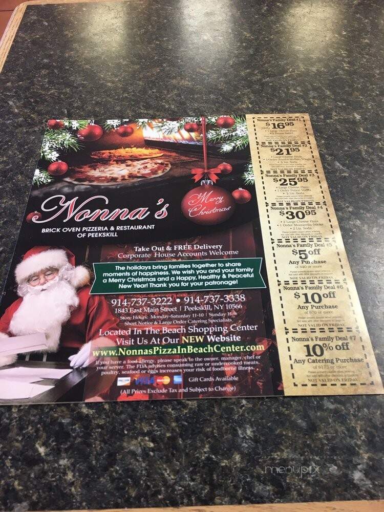 Nonas Restaurant - Peekskill, NY menu_pic