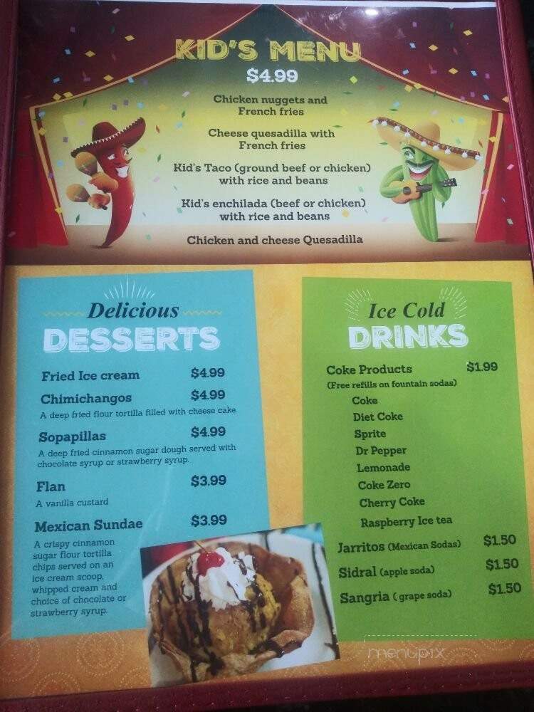 Norte Sur Mexican Restaurant - Reading, PA menu_pic