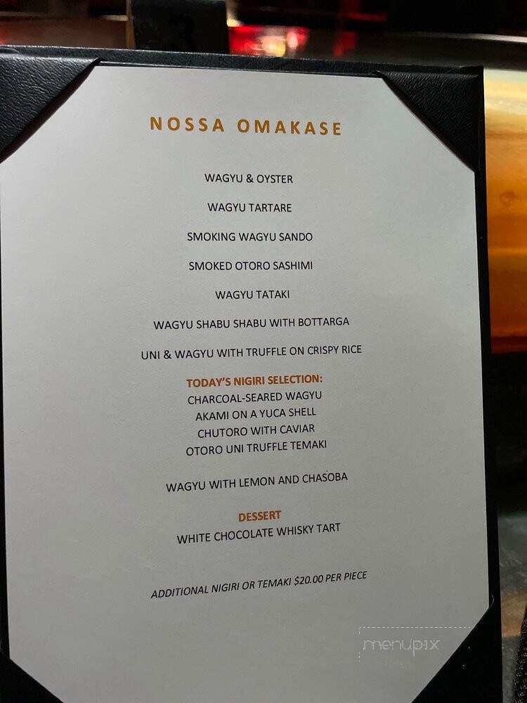 Nossa Omakase - Miami Beach, FL menu_pic