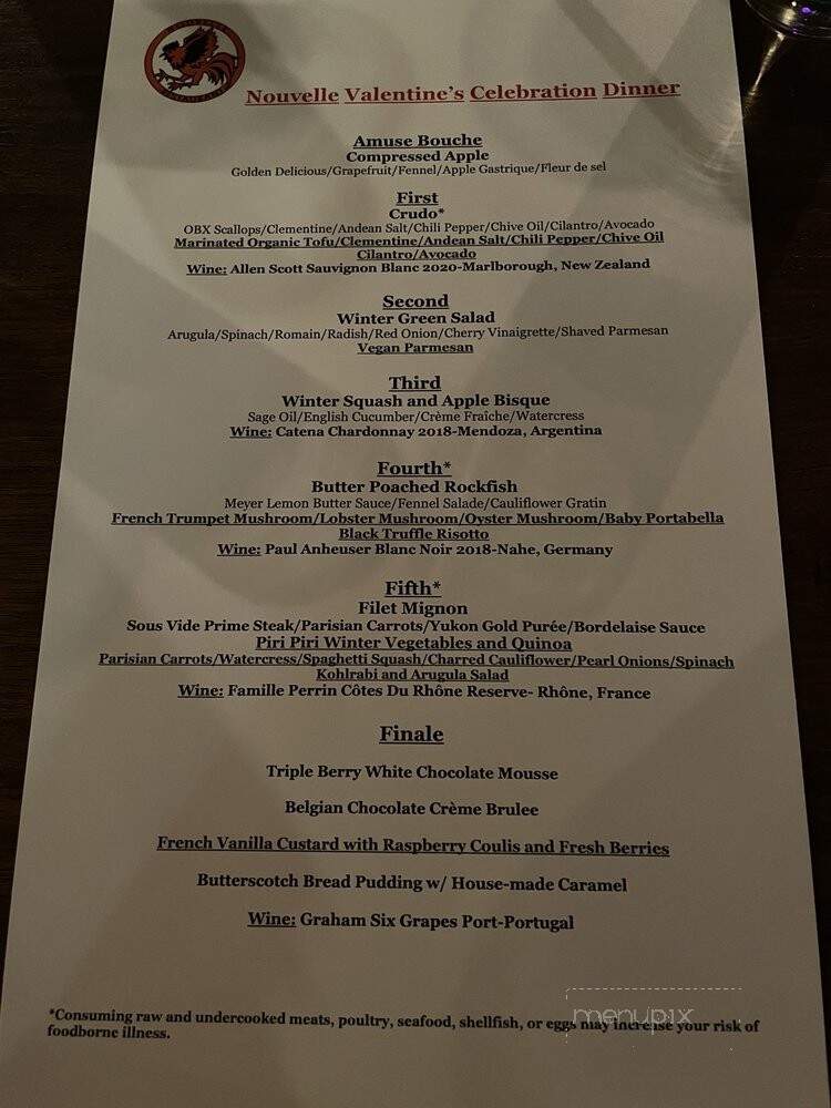 Nouvelle Restaurant - Norfolk, VA menu_pic
