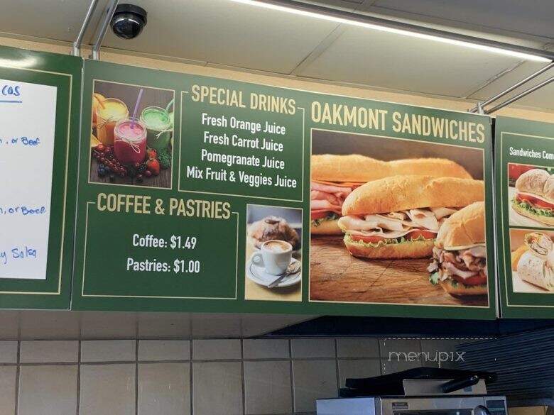 Oakmont Sandwiches - Cupertino, CA menu_pic