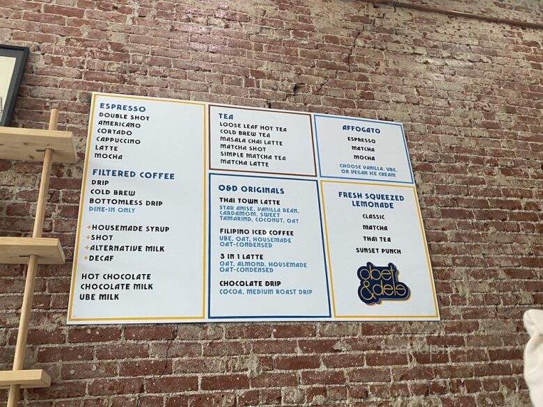 Obet and Del's Coffee - Los Angeles, CA menu_pic