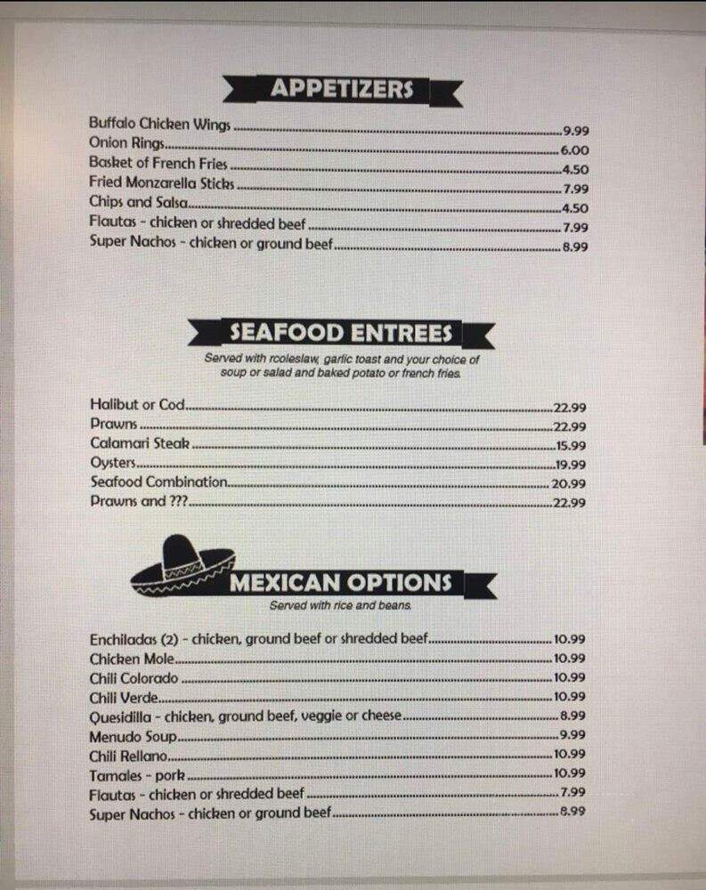 Ocean Air Taqueria & Eatery - Charleston, OR menu_pic