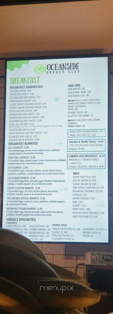 Oceanside Brunch Club - Oceanside, NY menu_pic
