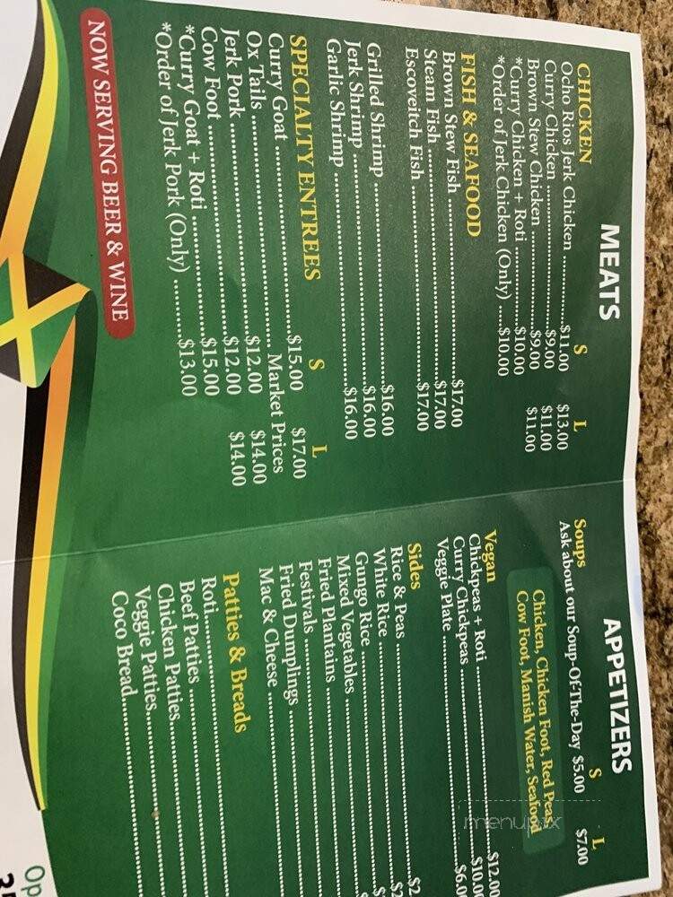 Ocho Rios Jamaican Restaurant - Clermont, FL menu_pic