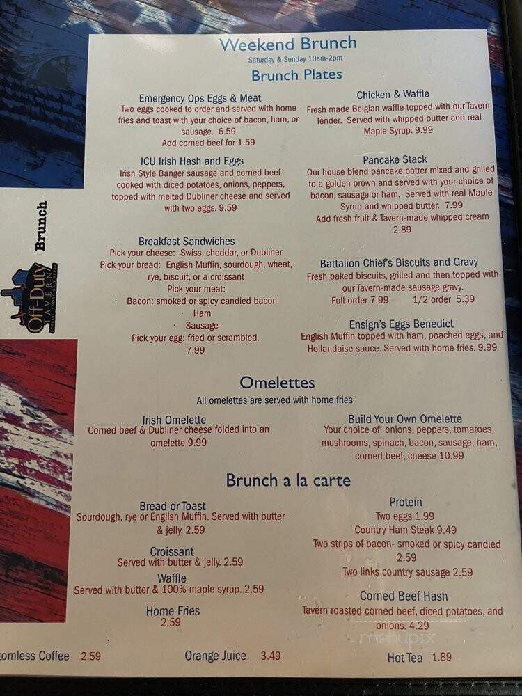 Off-Duty Tavern - Ocala, FL menu_pic