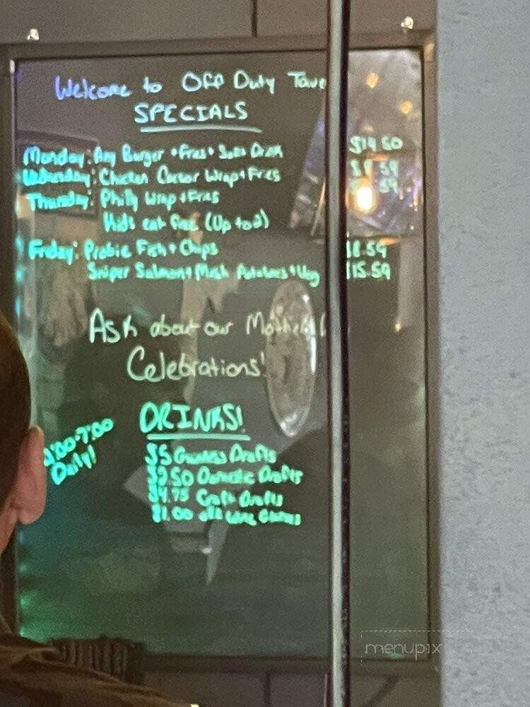 Off-Duty Tavern - Ocala, FL menu_pic