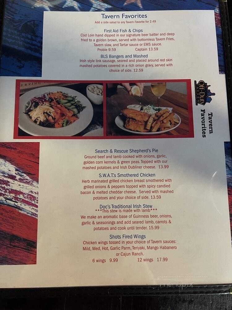 Off-Duty Tavern - Ocala, FL menu_pic