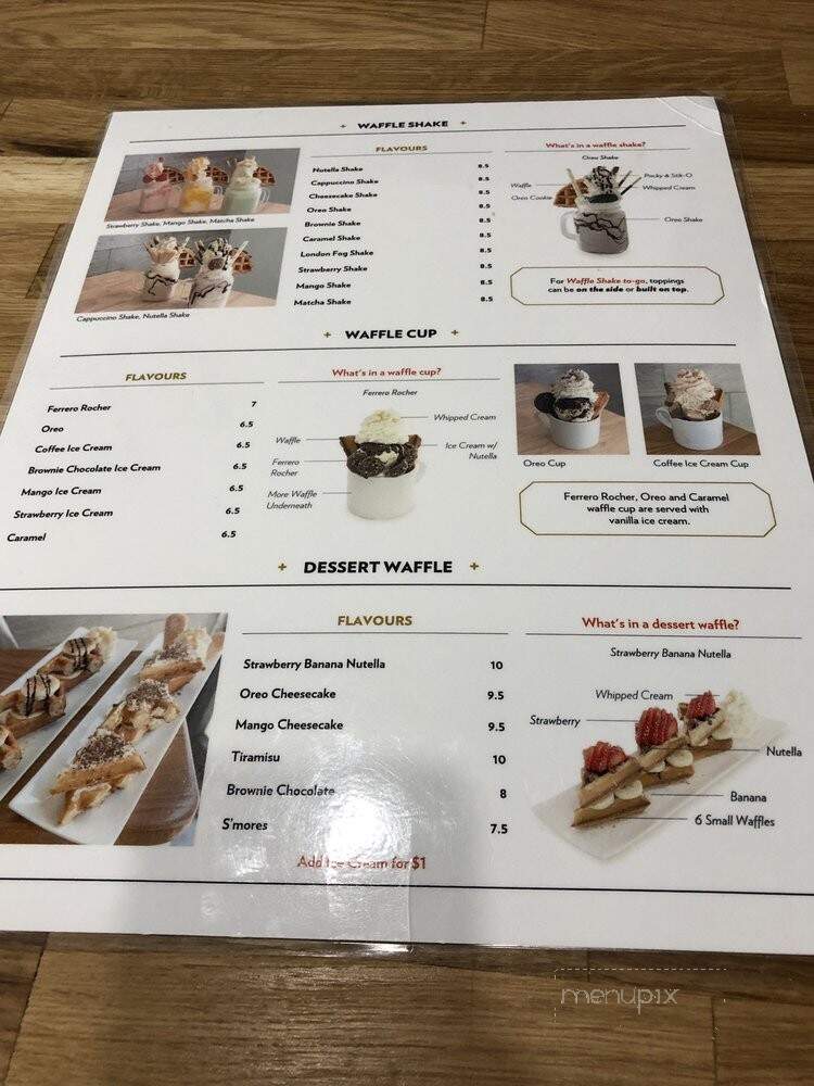 Off the Grid Waffle Cafe - Vancouver, BC menu_pic