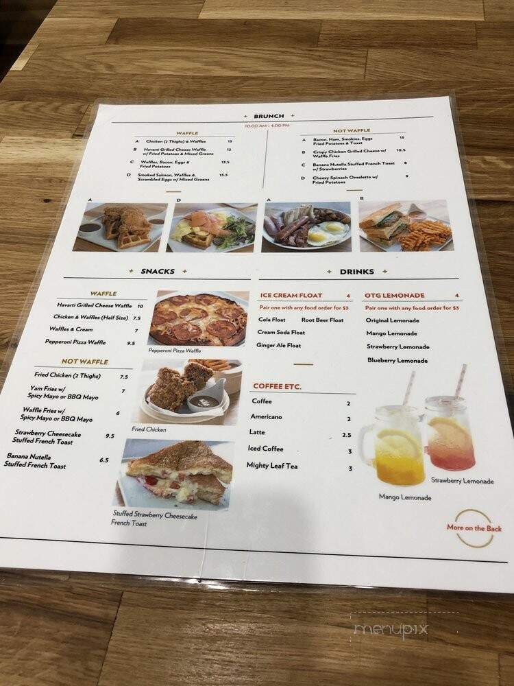Off the Grid Waffle Cafe - Vancouver, BC menu_pic