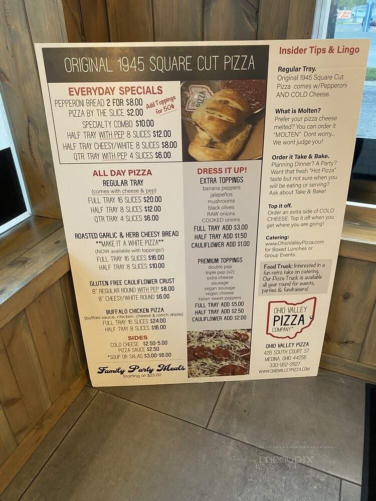 Ohio Valley Pizza - Medina, OH menu_pic