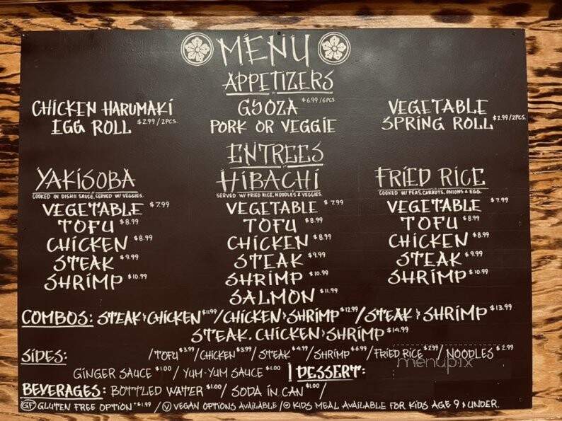Oishii Hibachi Grill - Burlington, NC menu_pic