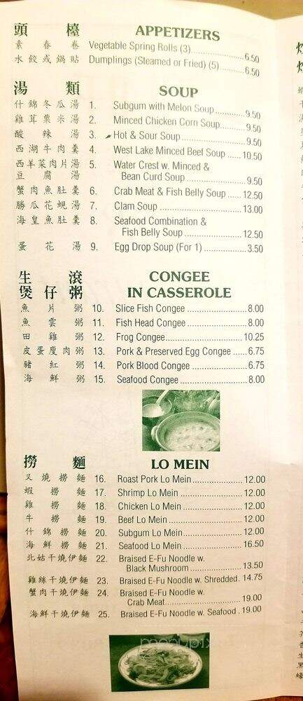 Ok 218 - New York, NY menu_pic