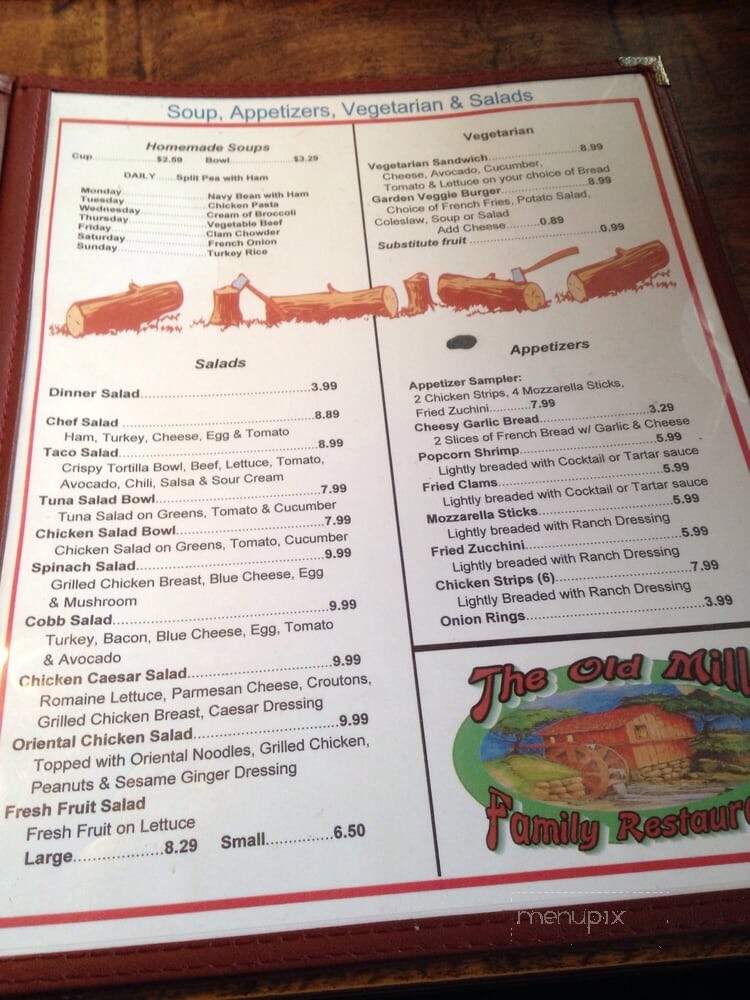 Old Mill Cafe - San Diego, CA menu_pic