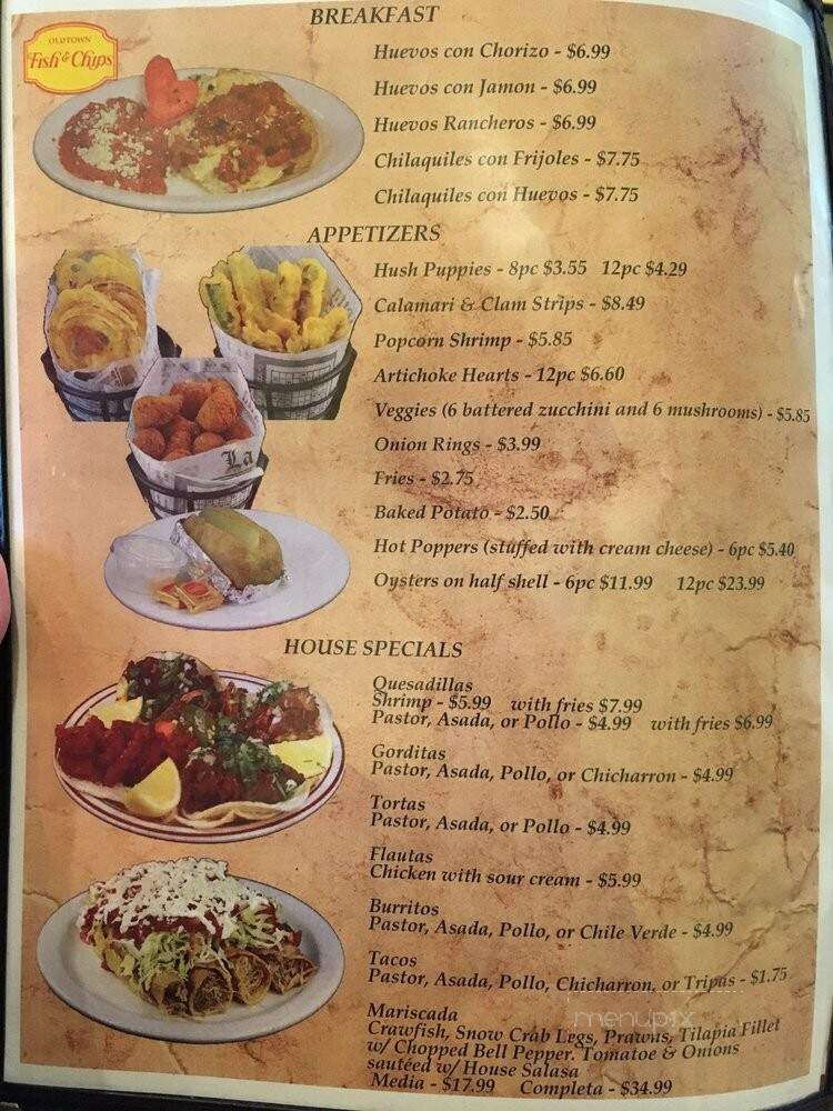 Old Town Fish and Chips - Salinas, CA menu_pic