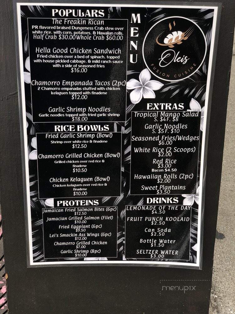 Oleis Fusion Cuisine - Oakland, CA menu_pic