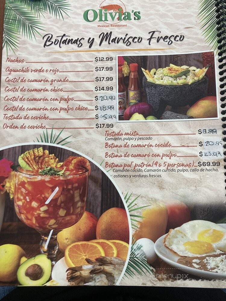 Olivia's Mexican Restaurant - Castroville, CA menu_pic