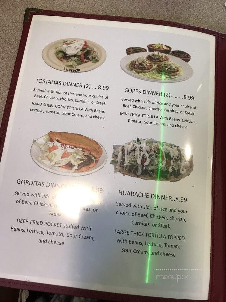 Omega Mexican Grille - Wenona, IL menu_pic