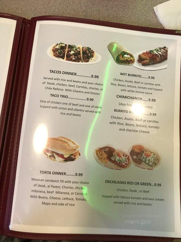 Omega Mexican Grille - Wenona, IL menu_pic