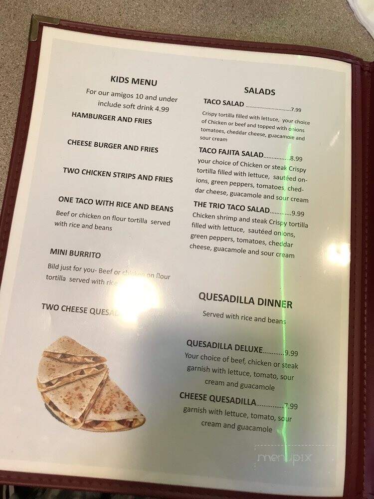 Omega Mexican Grille - Wenona, IL menu_pic