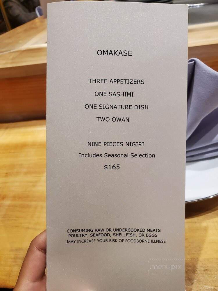 OMG Omakase by Gino - Santa Ana, CA menu_pic