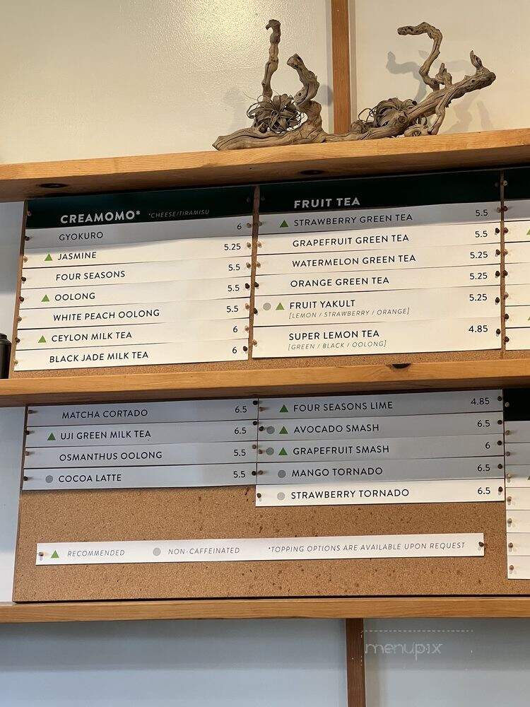 OMOMO Tea Shoppe - Irvine, CA menu_pic