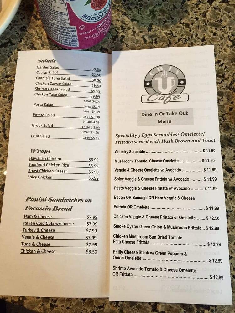 Only U Cafe - Vancouver, BC menu_pic