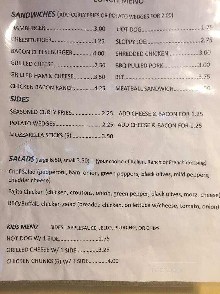 Open Door Cafe - Lucas, OH menu_pic