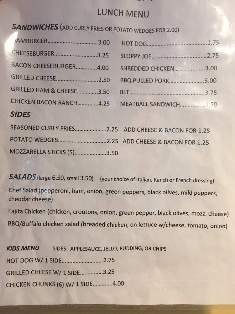 Open Door Cafe - Lucas, OH menu_pic