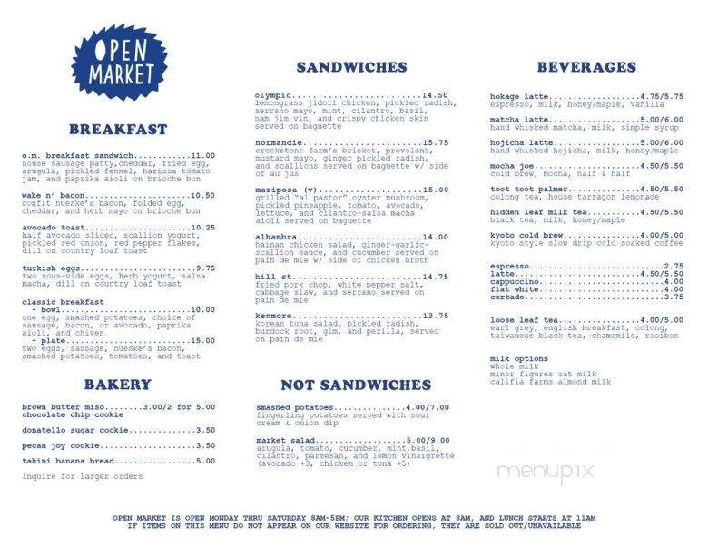 Open Market - Los Angeles, CA menu_pic